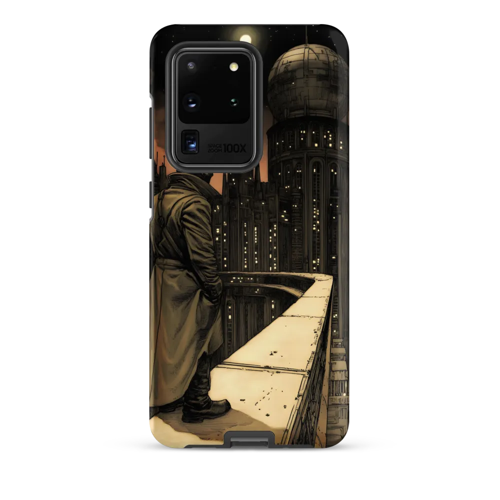 A Contemplative Gaze Over the Futuristic Metropolis