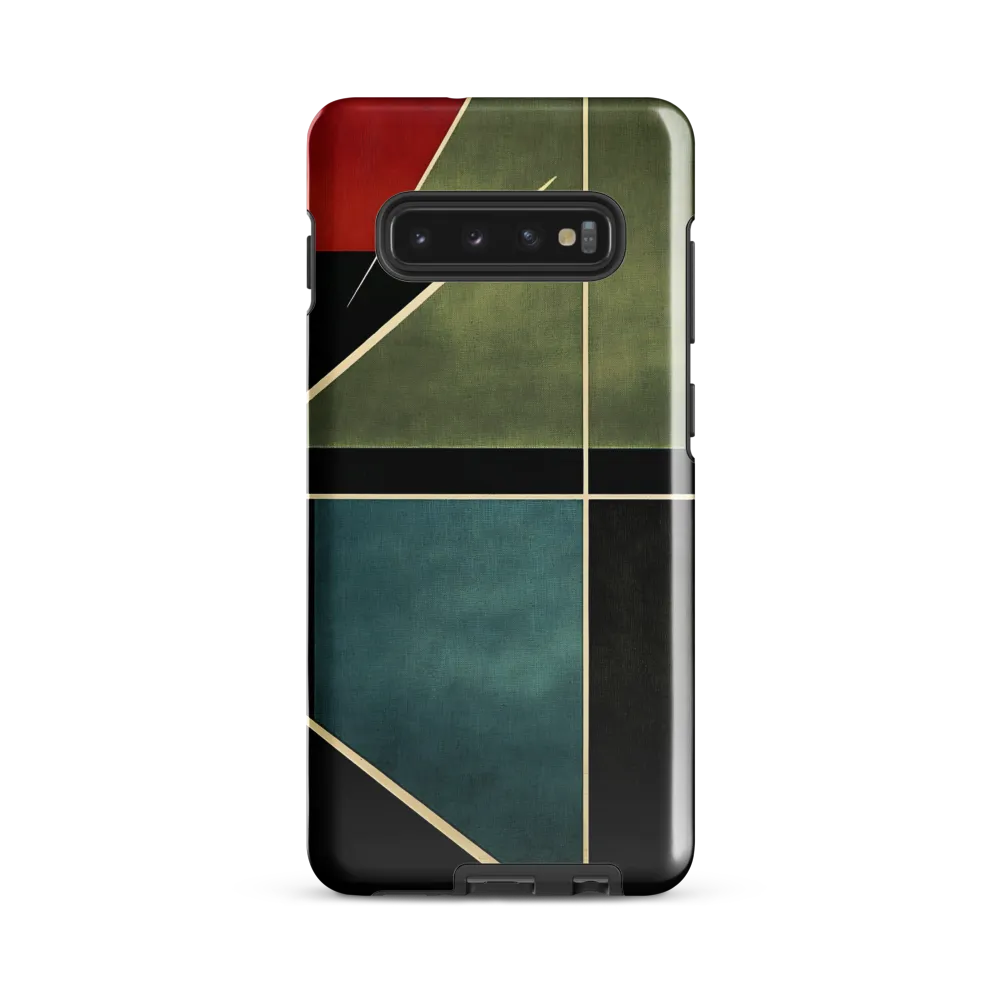 Geometric Harmony: A Modern Abstract | Phone Case |  S10 Plus | Tough Case | Glossy