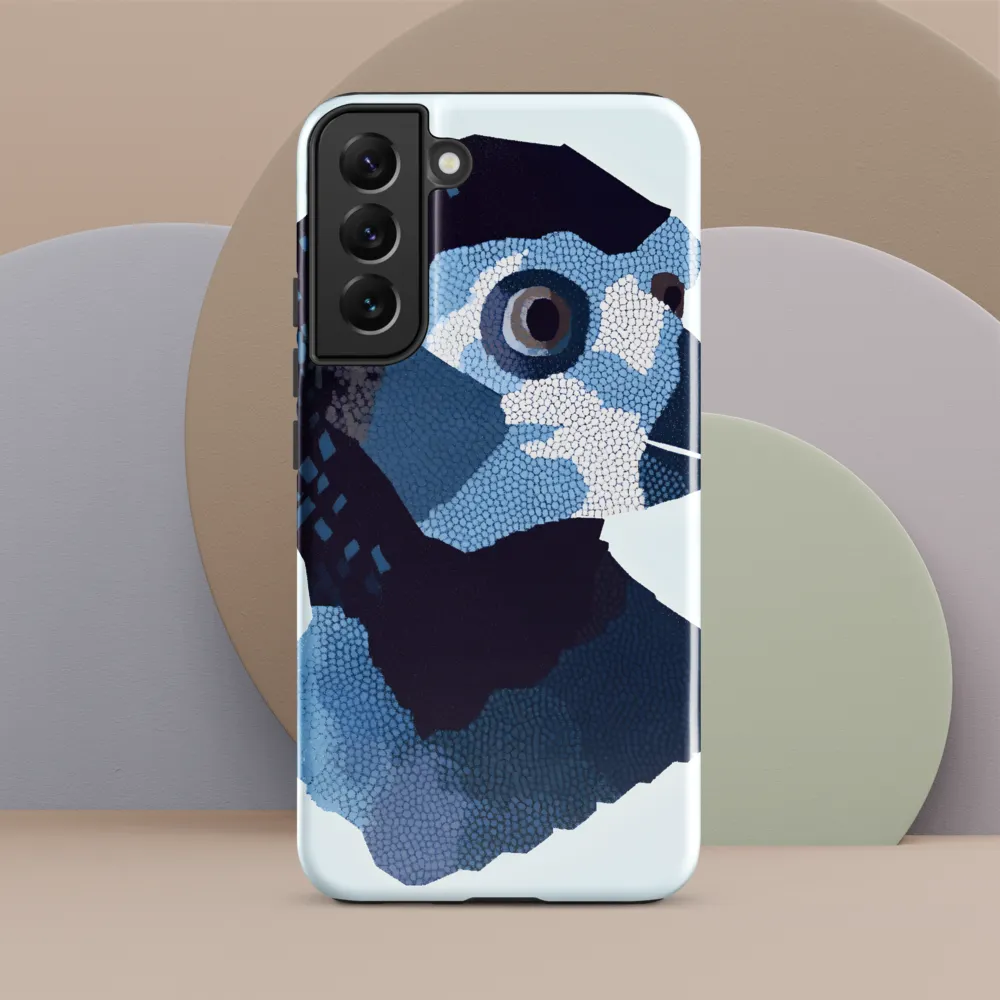 Abstract Avian Portrait in Blue