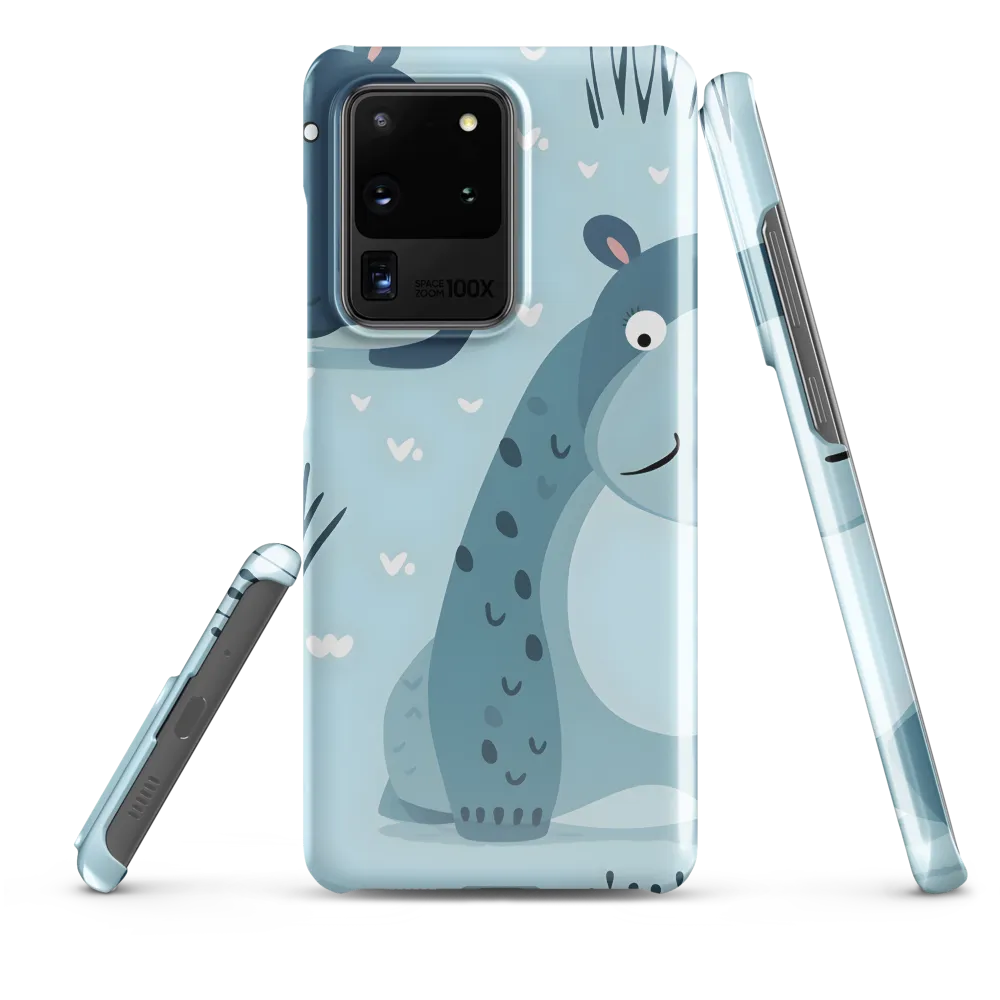 Whimsical Hippo Delight | Phone Case |  S20 Ultra | Snap Case | Glossy