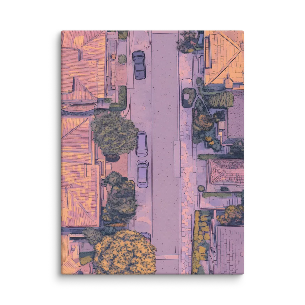 Aerial Serenity: Suburban Oasis | Canvas | 24″×32″