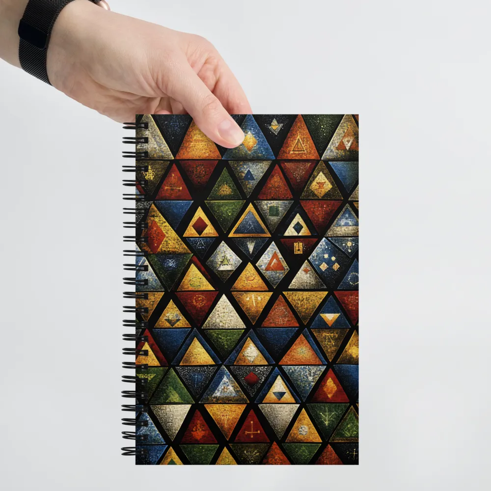 Dynamic Triangular Harmony | Spiral Notebook