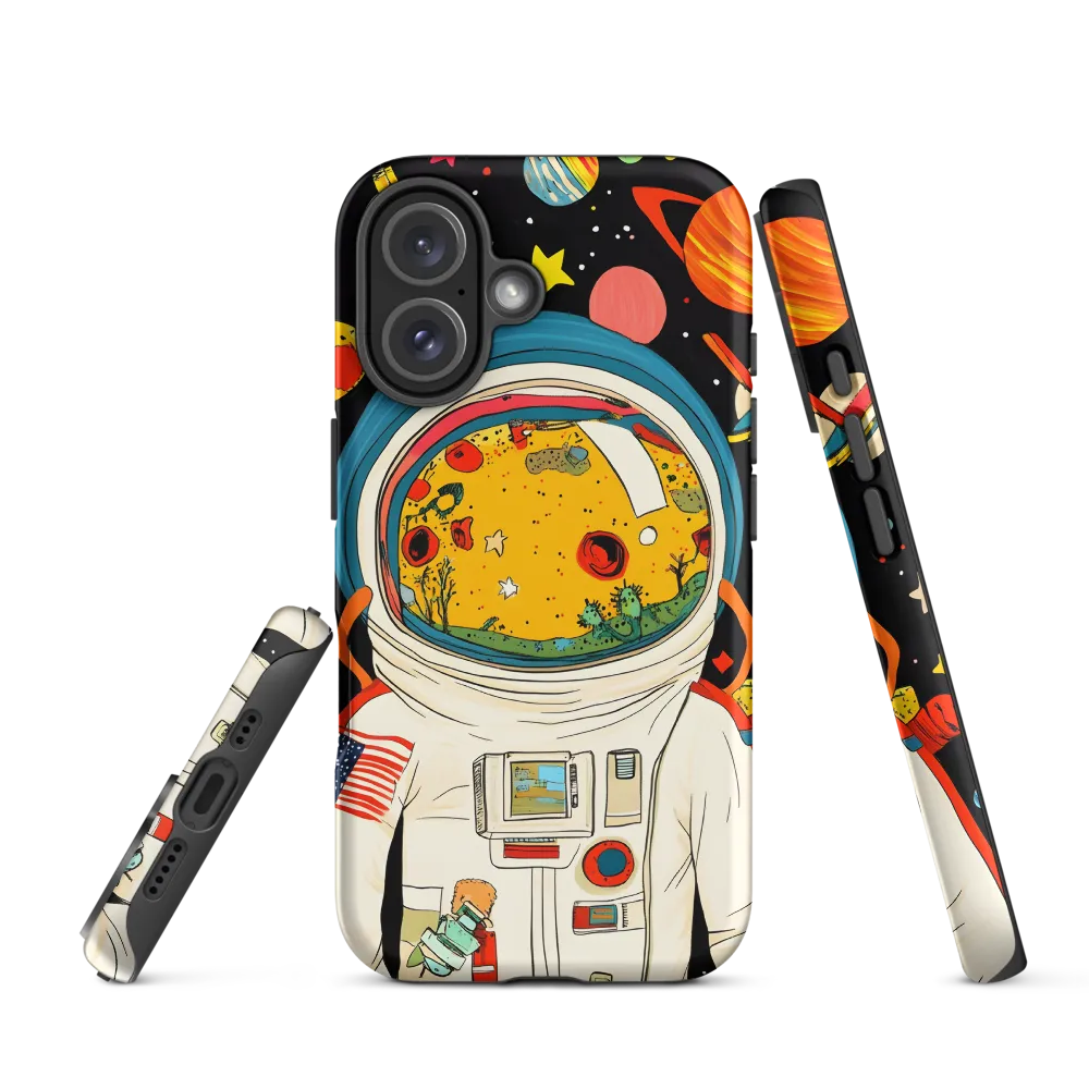 Cosmic Curiosity: Journey Within the Helmet | Phone Case