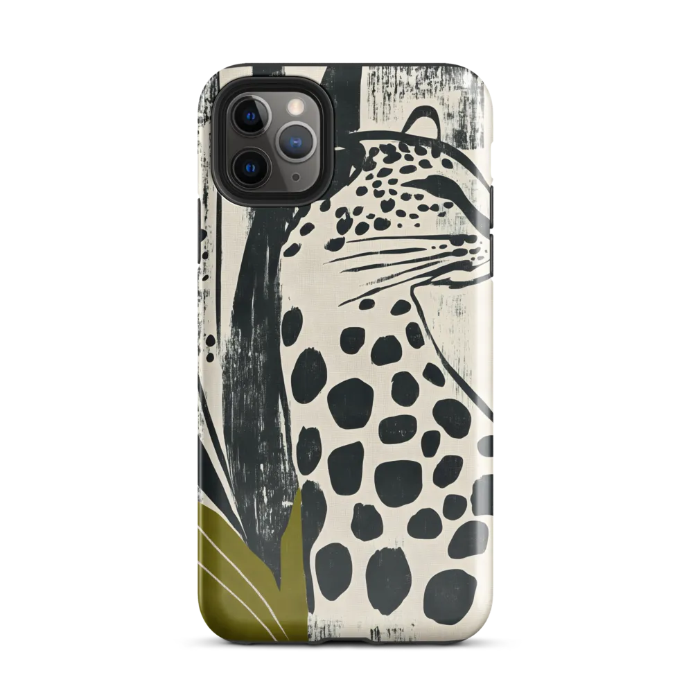 Leopard in Silhouette: A Modern Appeal | Phone Case |  11 Pro Max | Tough Case | Glossy