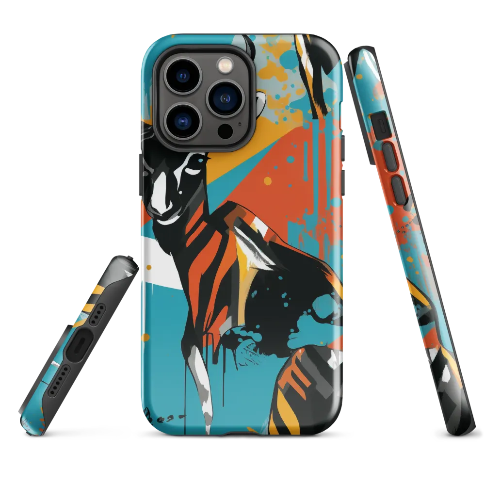 Dynamic Antelope in Vivid Abstract