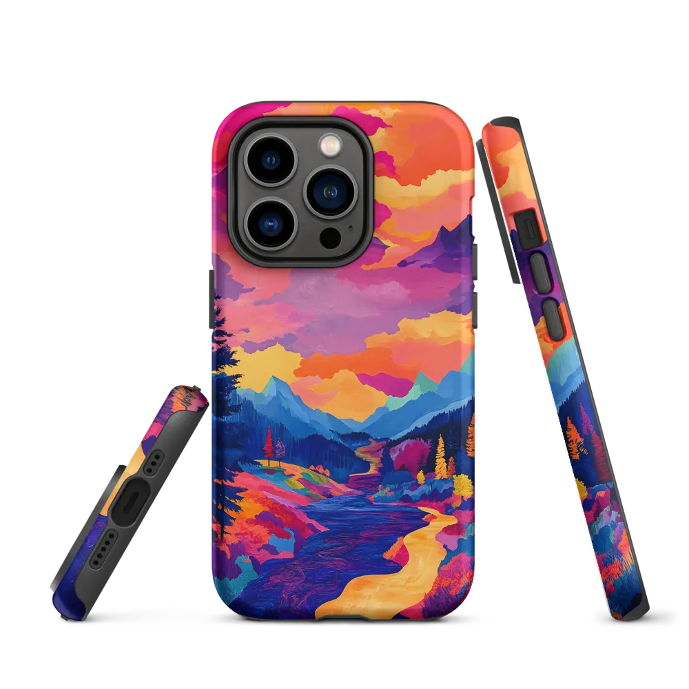Radiant Serenity: A Surreal Landscape | Phone Case |  14 Pro | Tough Case | Matte