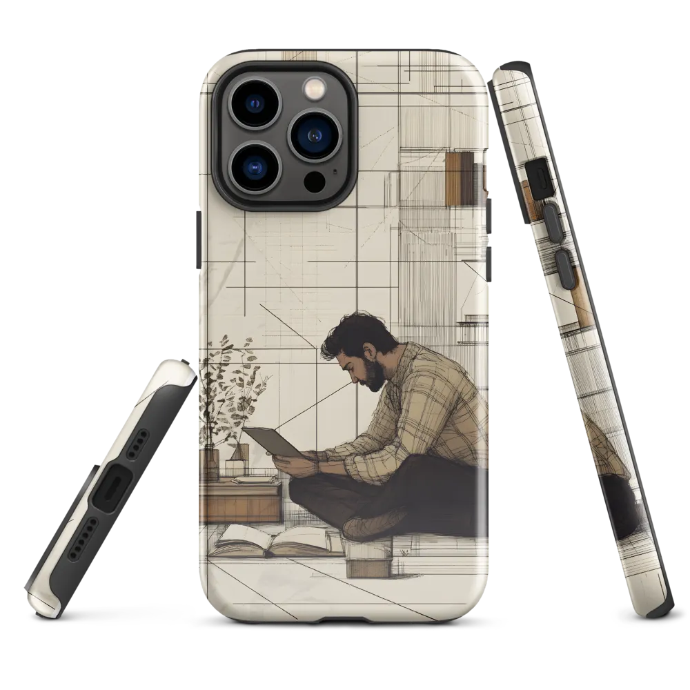 Quiet Reflections in Line | Phone Case |  13 Pro Max | Tough Case | Glossy