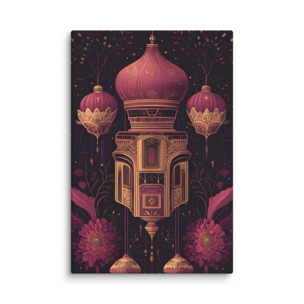 Ornate Harmony: A Digital Floral Architecture | Canvas | 16″×24″