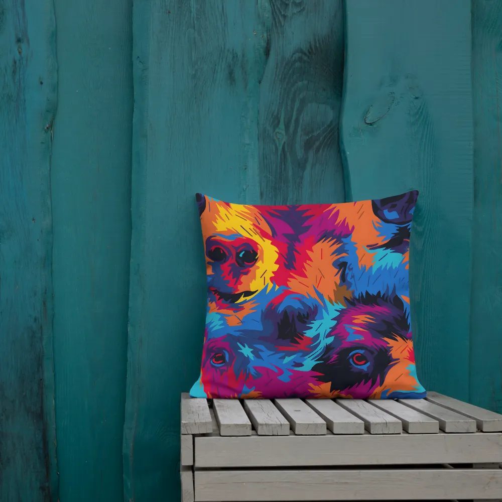 The Colorful Essence of Bears | Pillow | 18″×18″