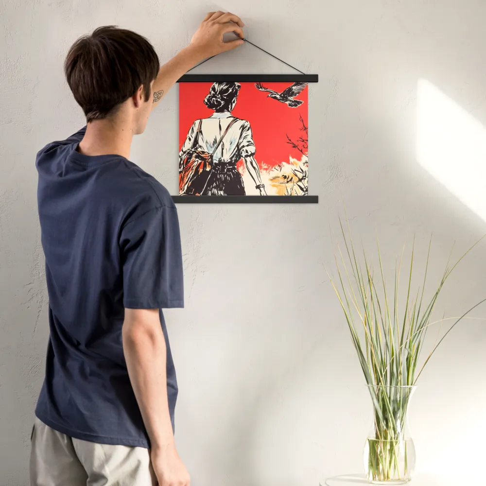 Journey Beyond the Horizon | Poster With Black Wood Hanger | 14″×14″