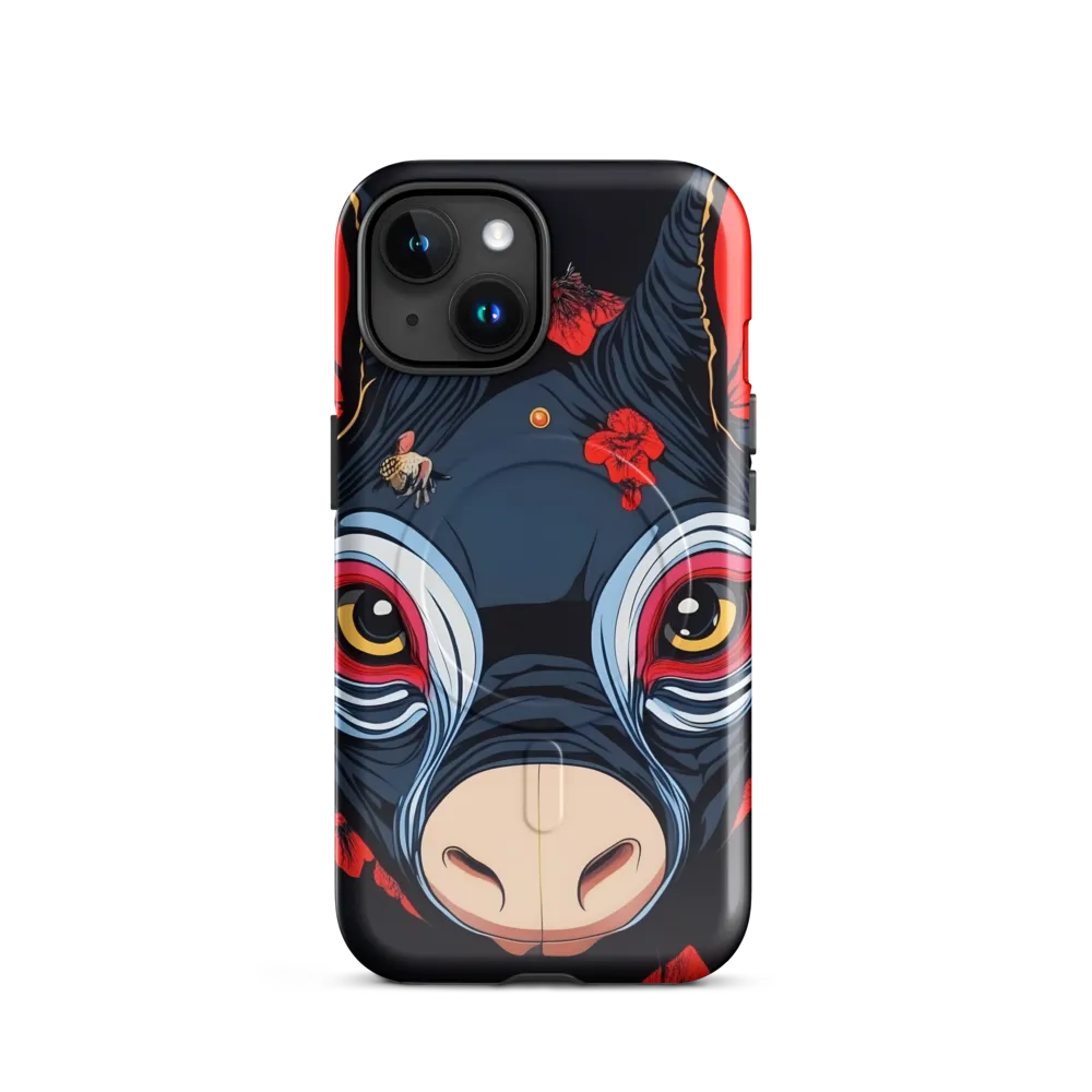 Mystical Bull with Floral Motifs