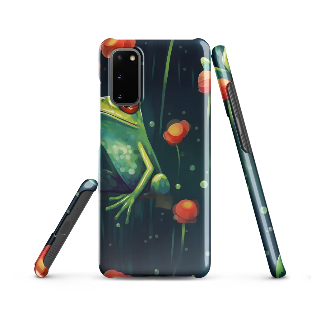 Playful Frogs in a Lush Pond