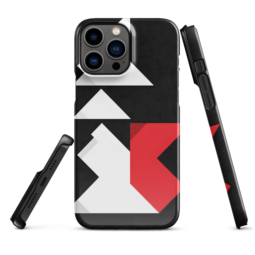 Geometric Symphony in Contrast | Phone Case |  13 Pro Max | Snap Case | Glossy