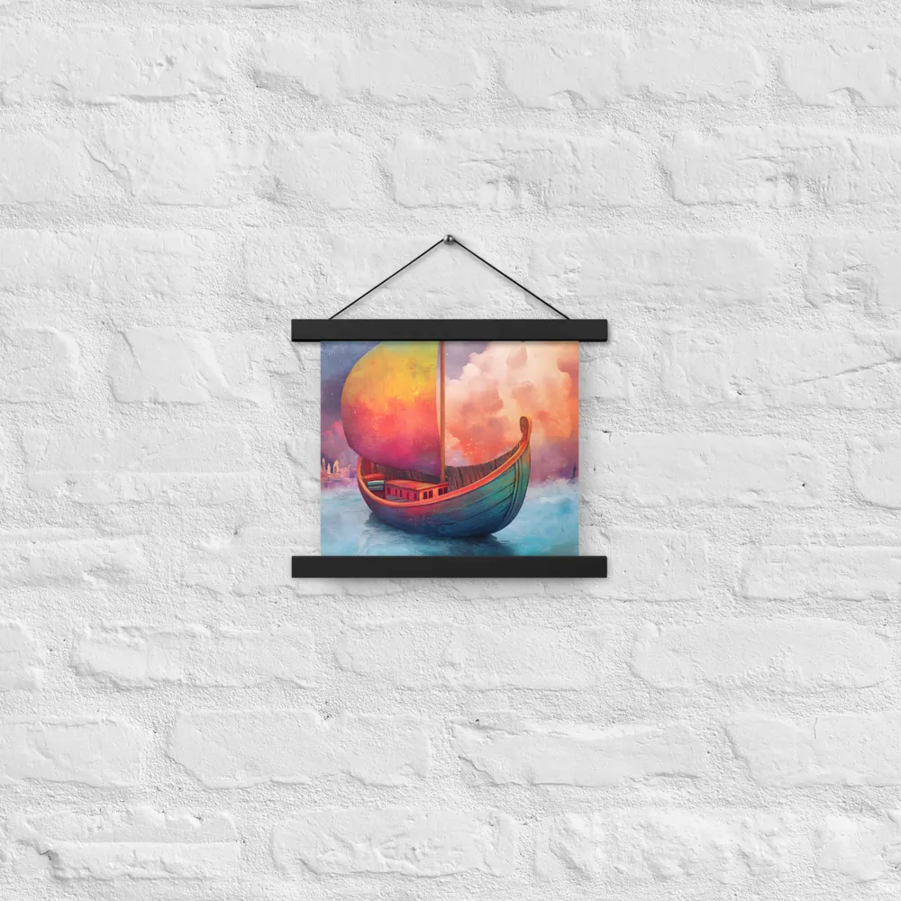 Dream Voyager | Poster With Black Wood Hanger | 10″×10″