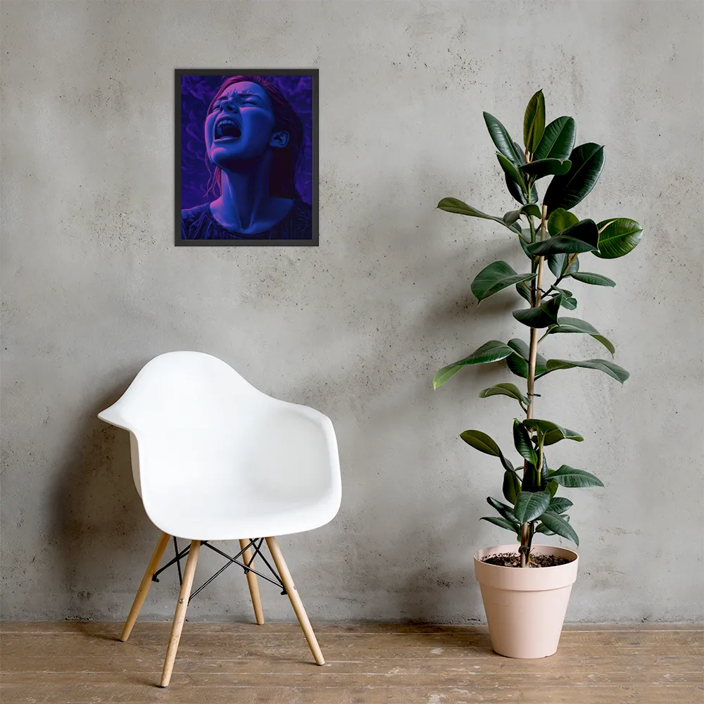 Echoes of Anguish | Poster with Black Frame | 16″×20″