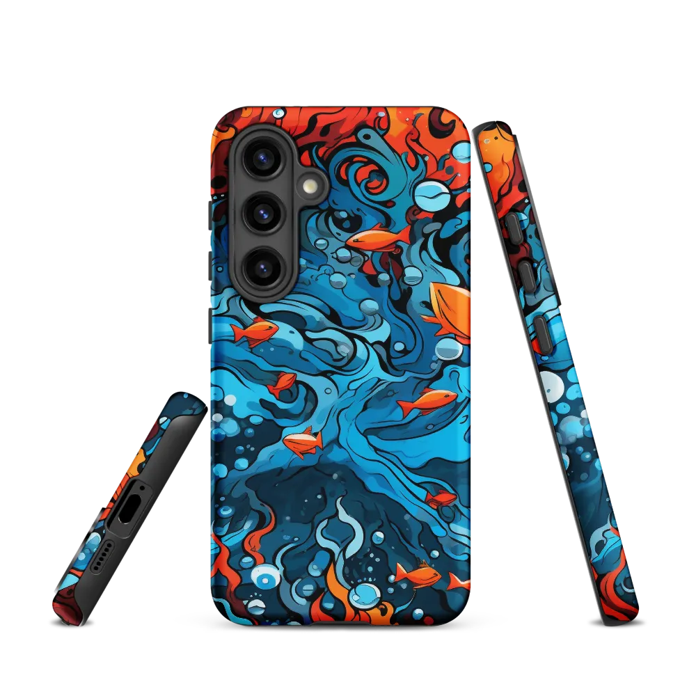 Fluid Harmony: Ocean and Flames