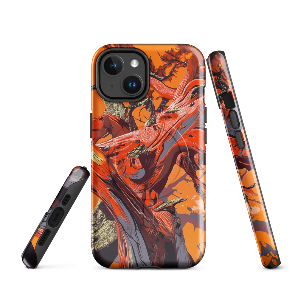 Life in Motion: An Abstract Tree | Phone Case |  14 | MagSafe® Tough Case | Glossy