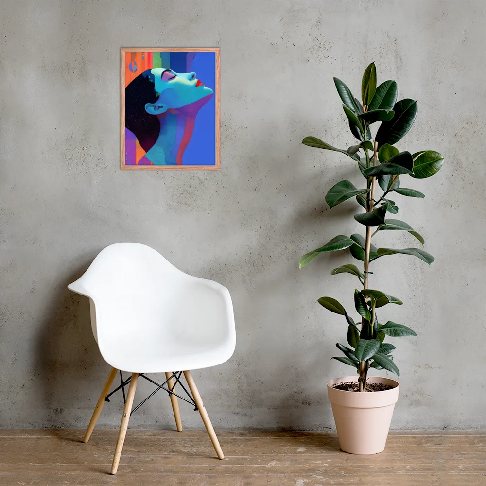 Ethereal Reverie | Poster with Red oak Frame | 16″×20″