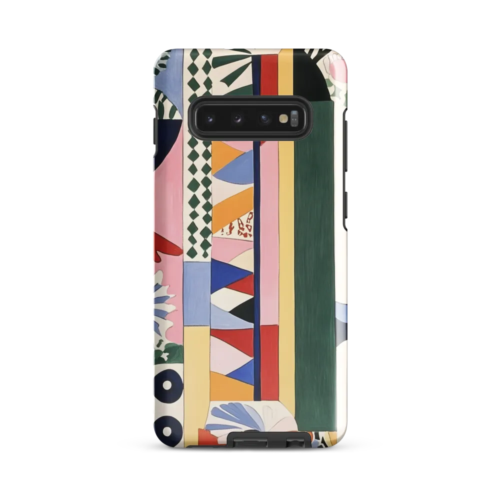 Vibrant Geometric Harmony | Phone Case |  S10 Plus | Tough Case | Glossy