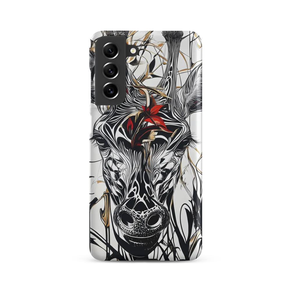 Floral Elegance: The Giraffe's Portrait