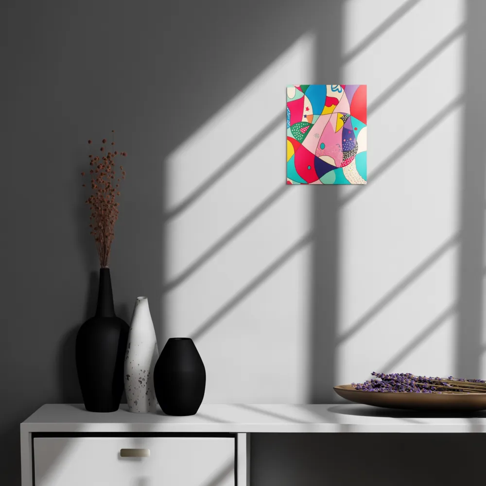 Playful Geometry in Color | Metal Print | 8″×10″