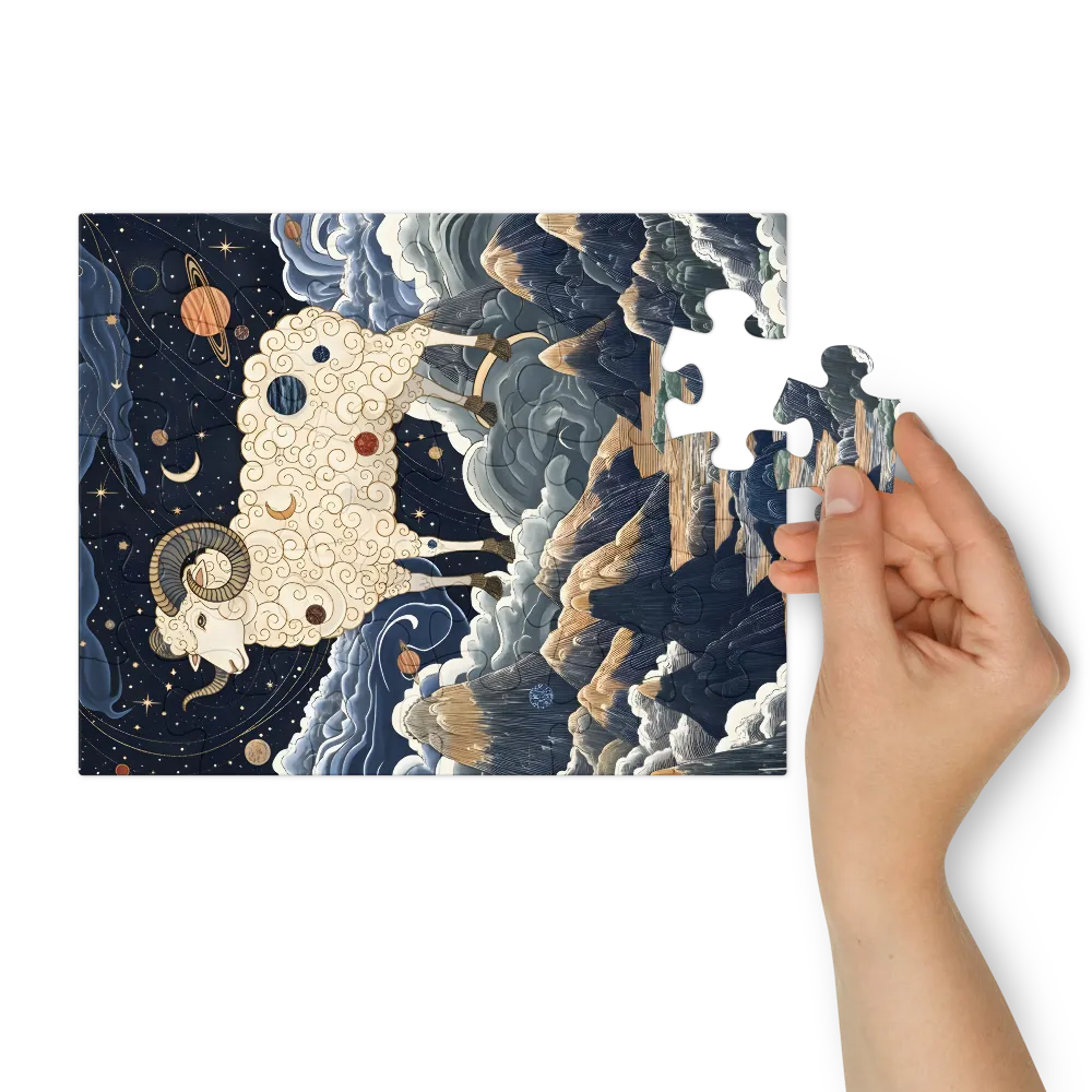 Celestial Ram 
 Jigsaw Puzzle in Tin Box