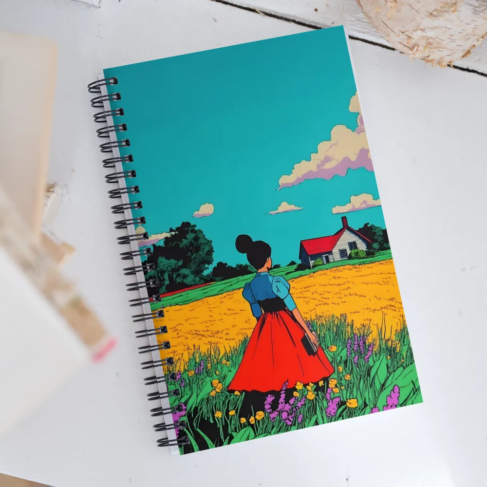 Whispers of a Sunlit Meadow | Spiral Notebook