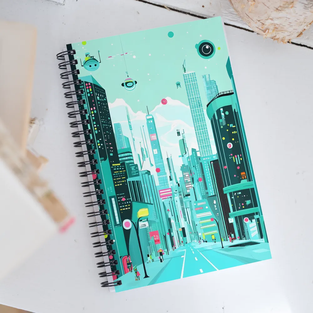 Urban Dreams: A Futuristic Cityscape | Spiral Notebook