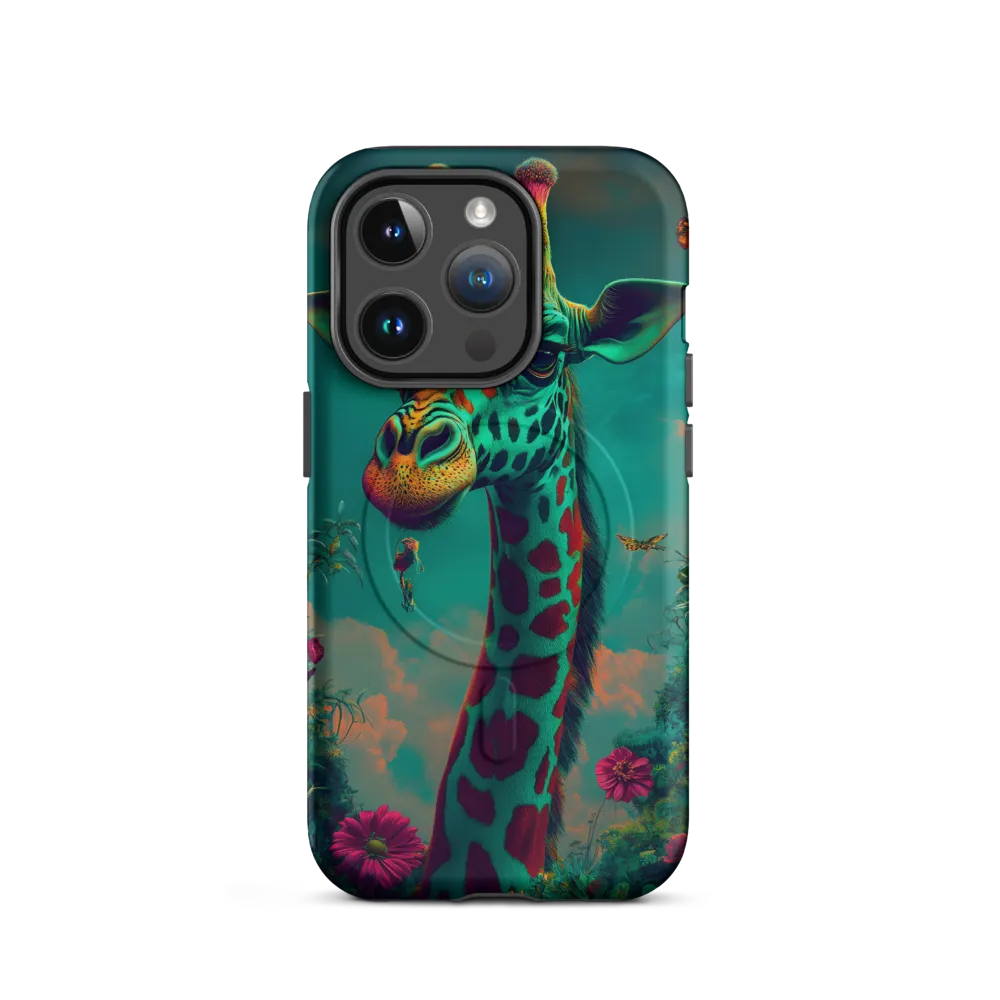 Whimsical Giraffe Among Blossoms
