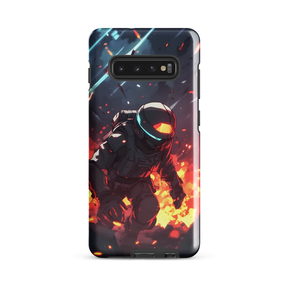 Astronaut Amidst Chaos | Phone Case |  S10 Plus | Tough Case | Glossy