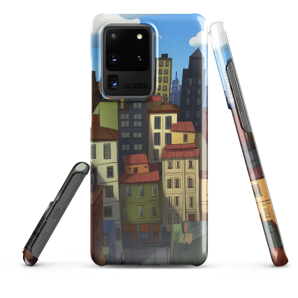 Urban Symphony: A Colorful Cityscape | Phone Case |  S20 Ultra | Snap Case | Glossy