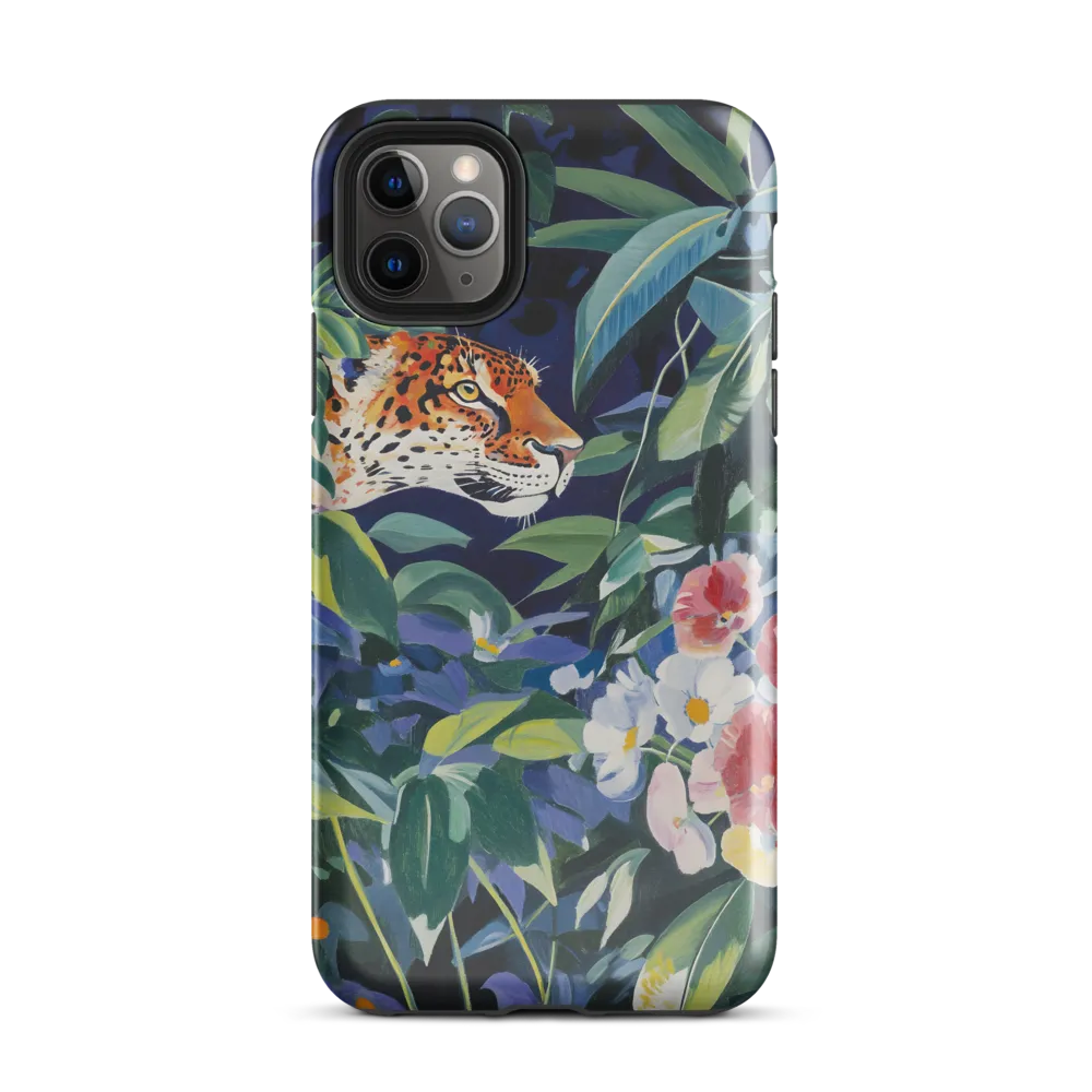 Hidden Majesty: The Jaguar Amongst Tropical Splendor | Phone Case |  11 Pro Max | Tough Case | Glossy