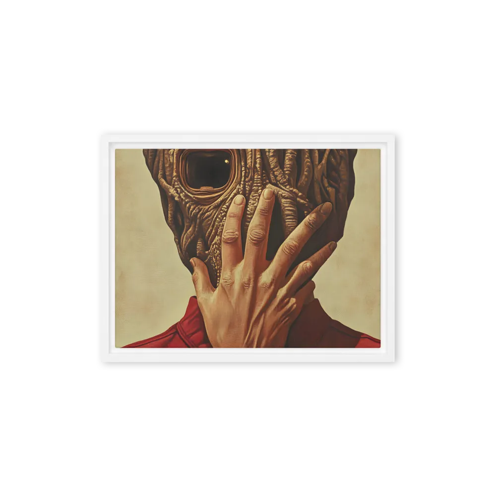 The Mask of Roots | Canvas with White Frame | 12″×16″