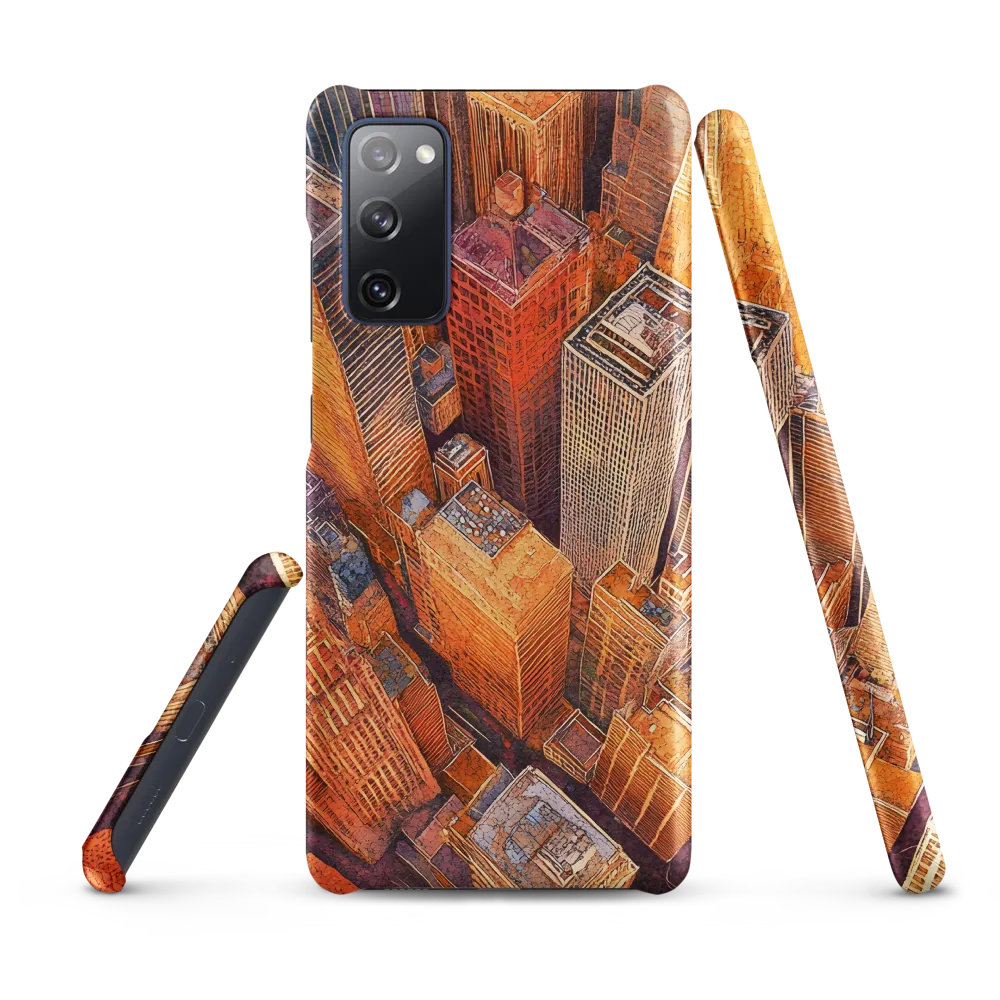 Urban Symphony in Orange and Purple