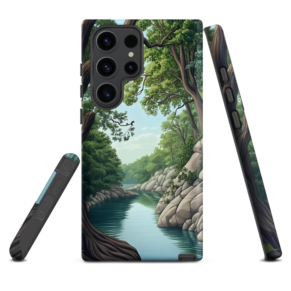 Tranquil Reflections: A Serene River Landscape