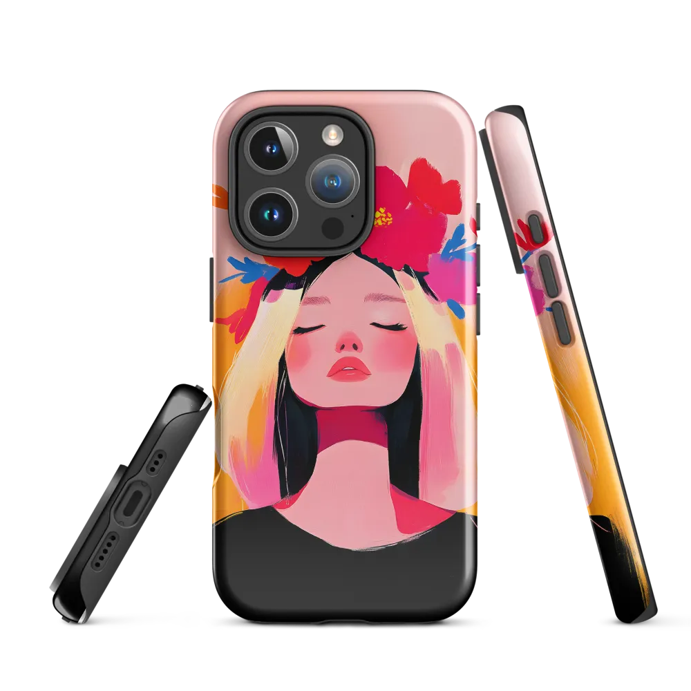 Floral Serenity | Phone Case |  16 Pro | Tough Case | Glossy