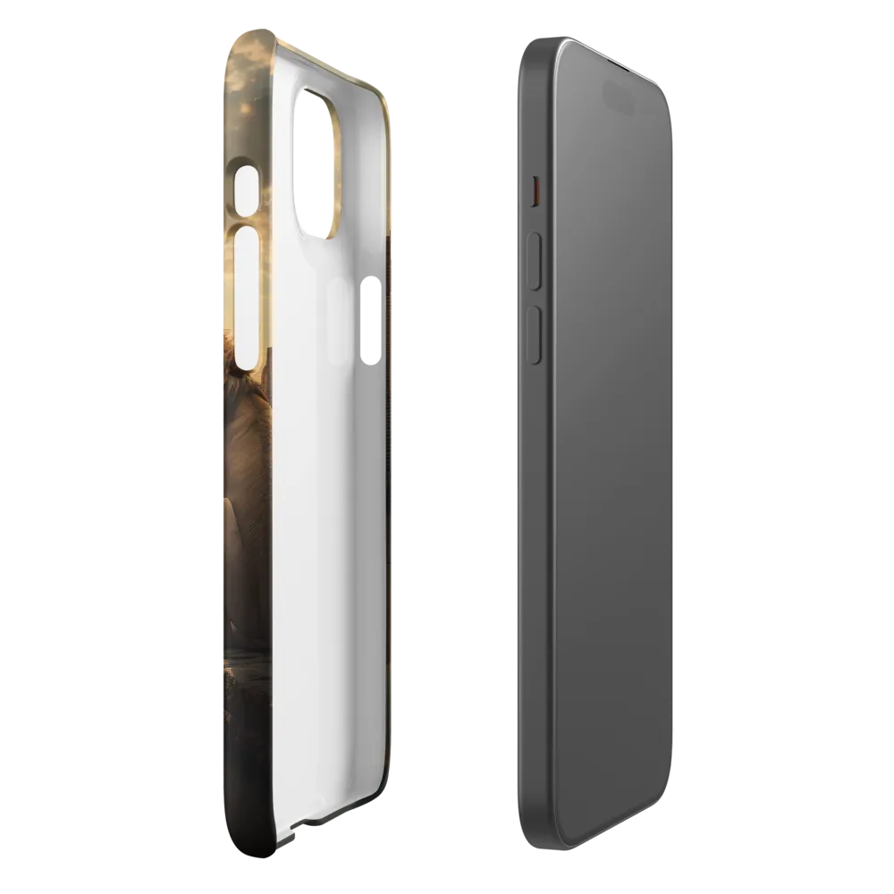 The Lion's Gaze Over the Urban Symphony | Phone Case |  15 Plus | Snap Case | Matte