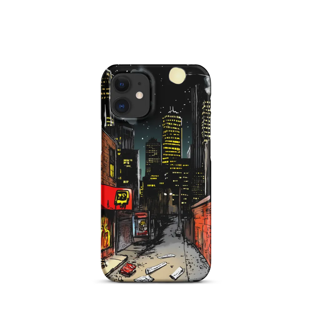 Nocturnal Cityscape: The Hidden Alley | Phone Case |  12 Mini | Snap Case | Matte
