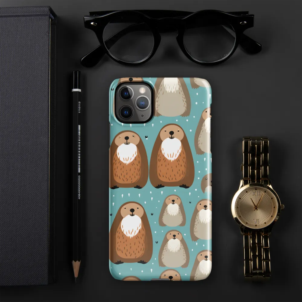 Whimsical Otter Pattern | Phone Case |  11 Pro Max | Snap Case | Glossy