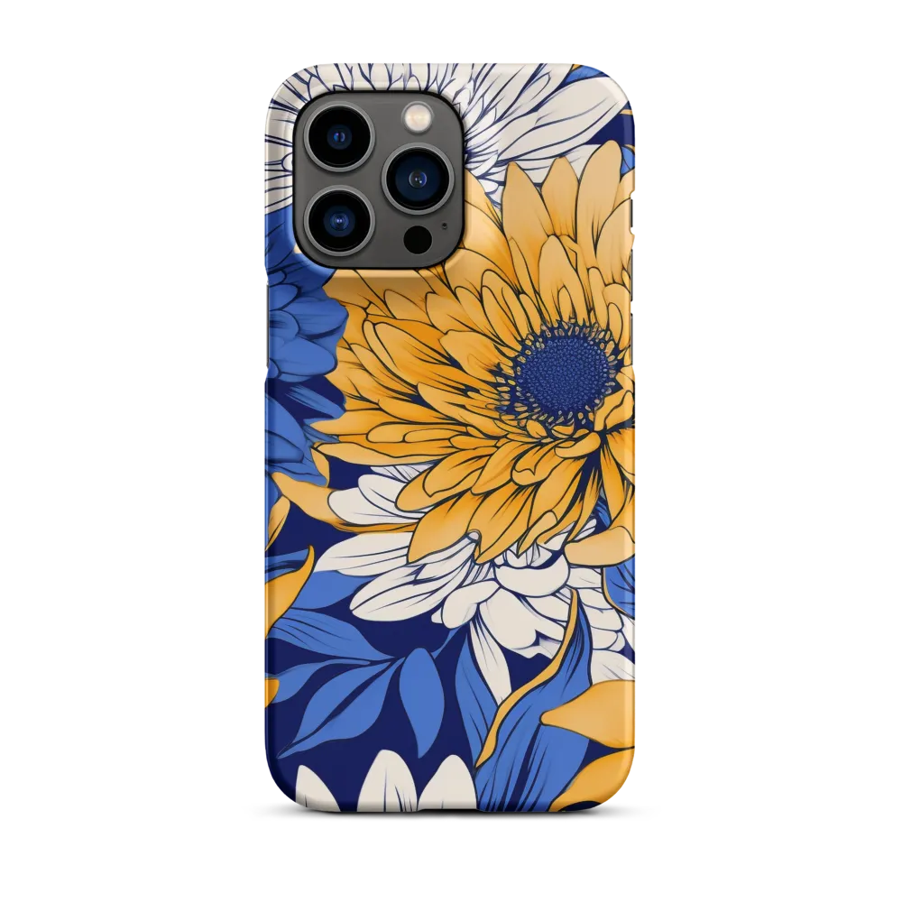 Floral Harmony in Blue and Yellow