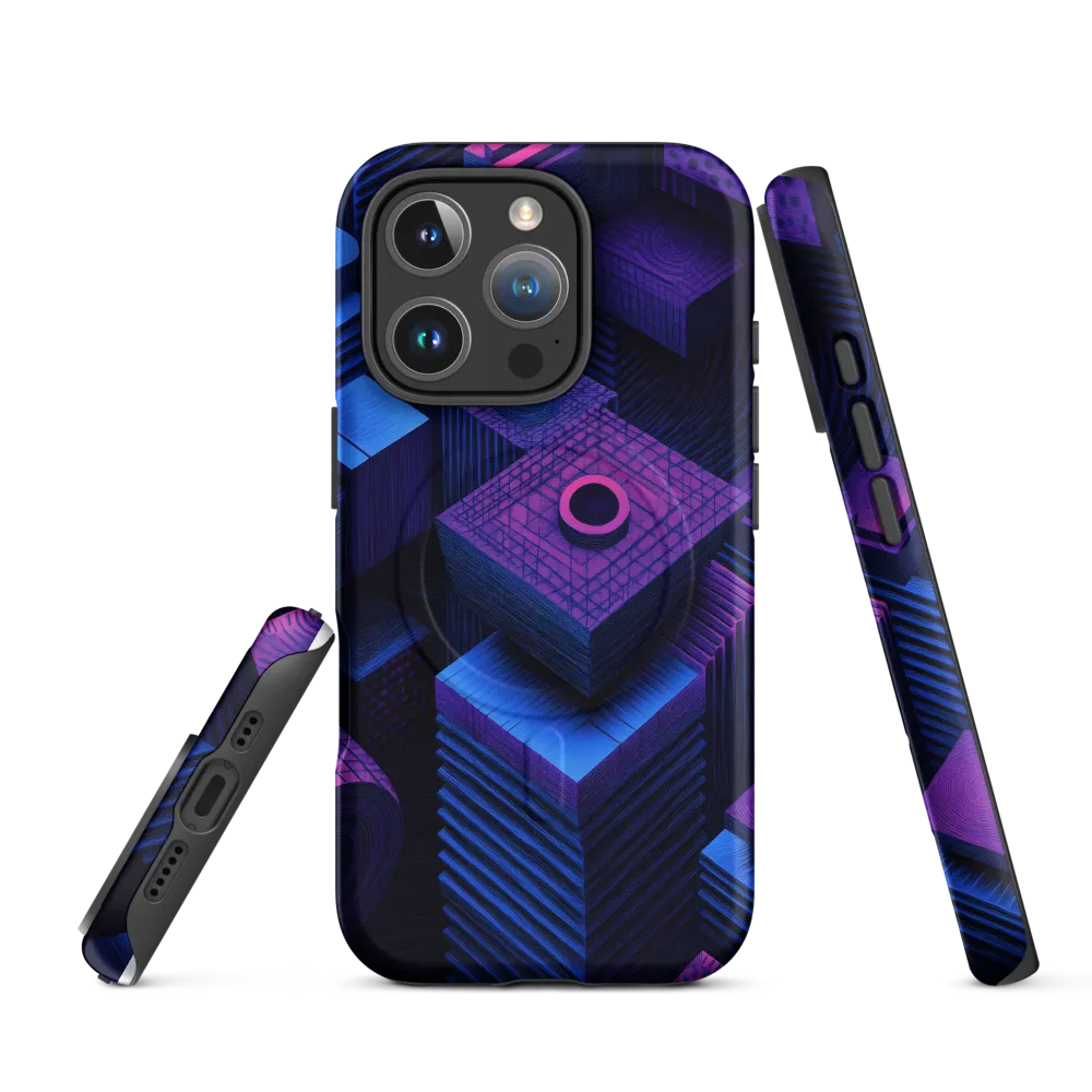 Geometric Dreams in Blue and Purple