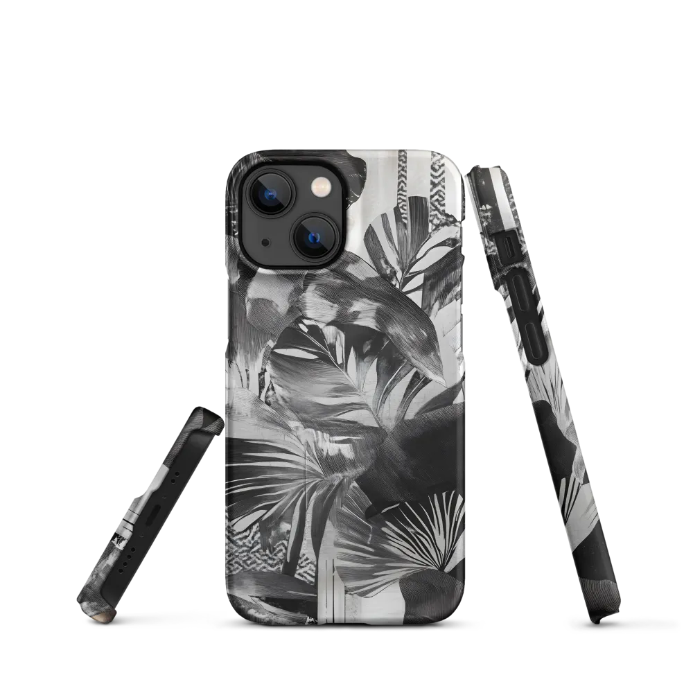 Monochrome Serenity in Tropical Foliage