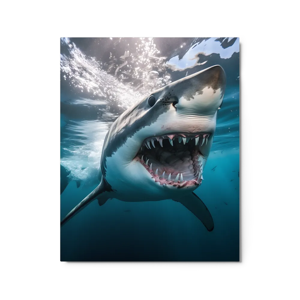 Majesty of the Ocean: The Great White Shark | Metal Print | 16″×20″