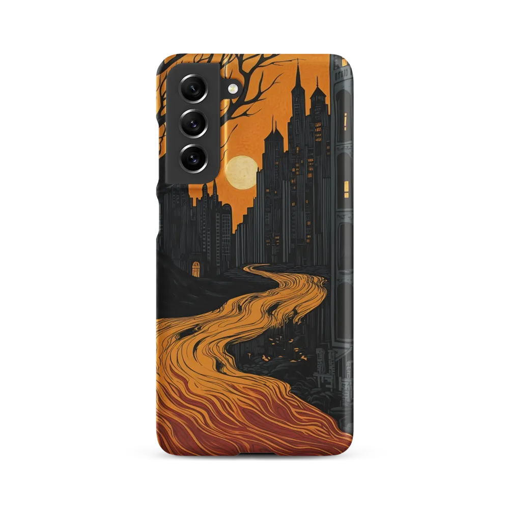 Eerie Cityscape: A Haunting Reflection | Phone Case |  S21 FE | Snap Case | Matte