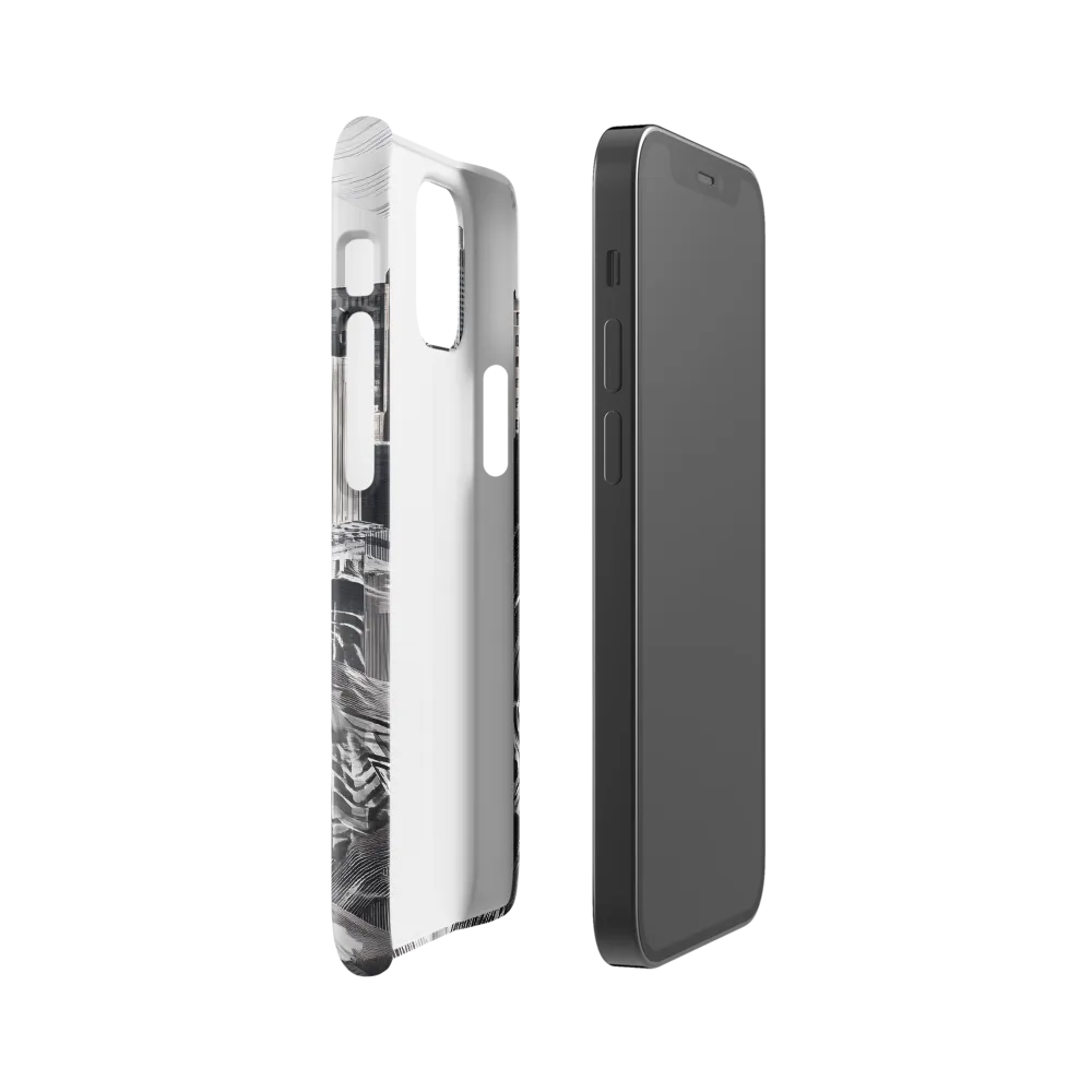 Urban Rhythm in Black and White | Phone Case |  12 Mini | Snap Case | Glossy