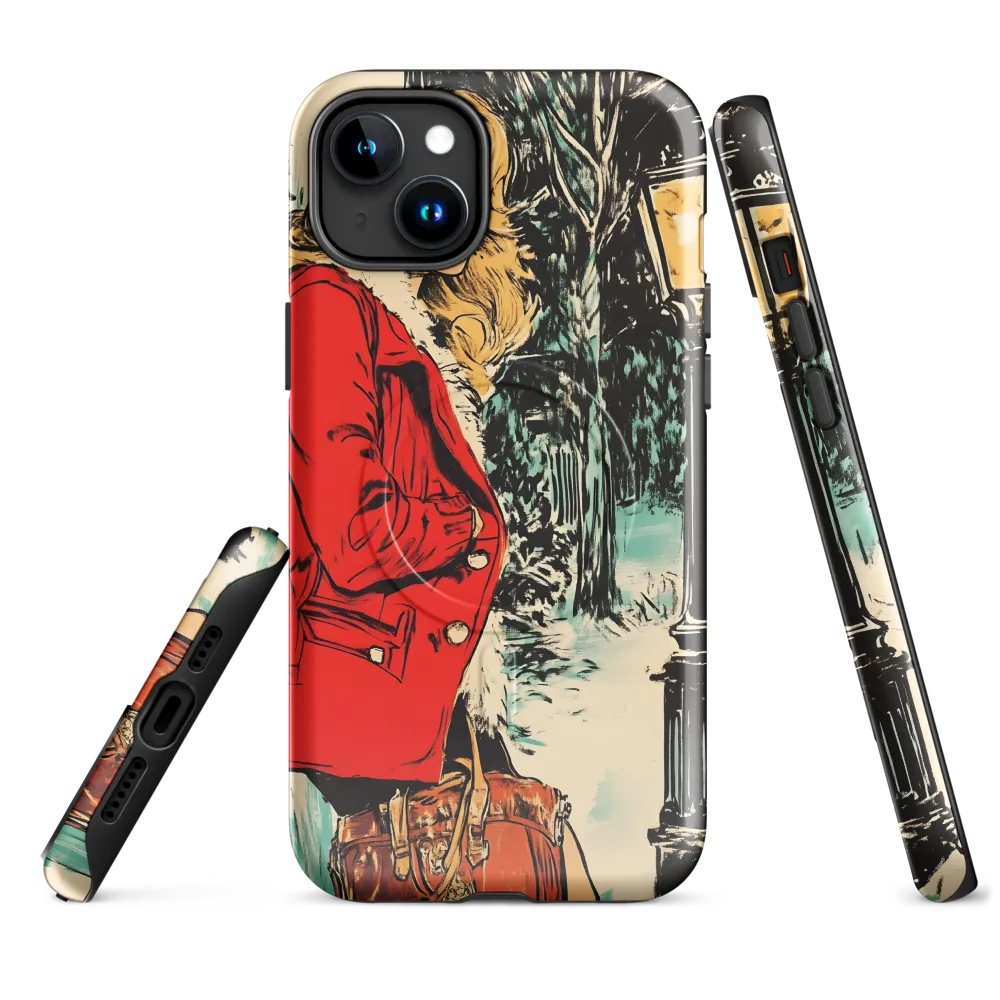 Winter Glamour in Red | Phone Case |  15 Plus | MagSafe® Tough Case | Glossy