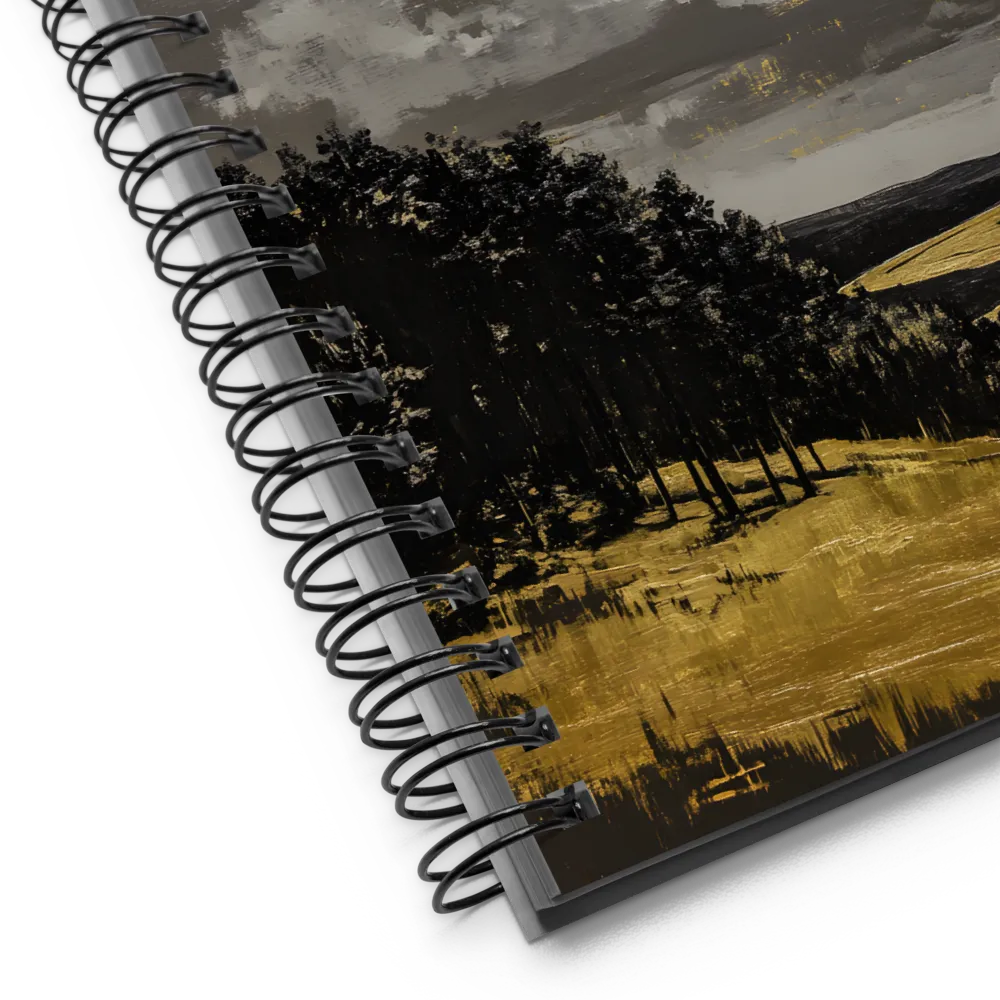 Golden Serenity in a Dramatic Sky | Spiral Notebook