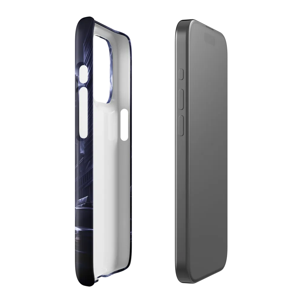 Stormy Cityscape: Shadows of the Night | Phone Case |  15 Pro | Snap Case | Glossy