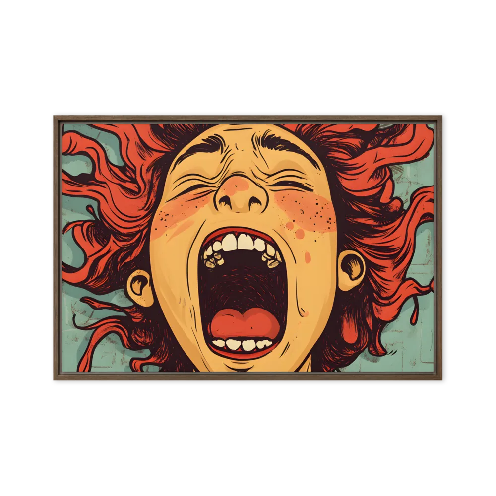 Fury Unleashed | Canvas with Brown Frame | 24″×36″