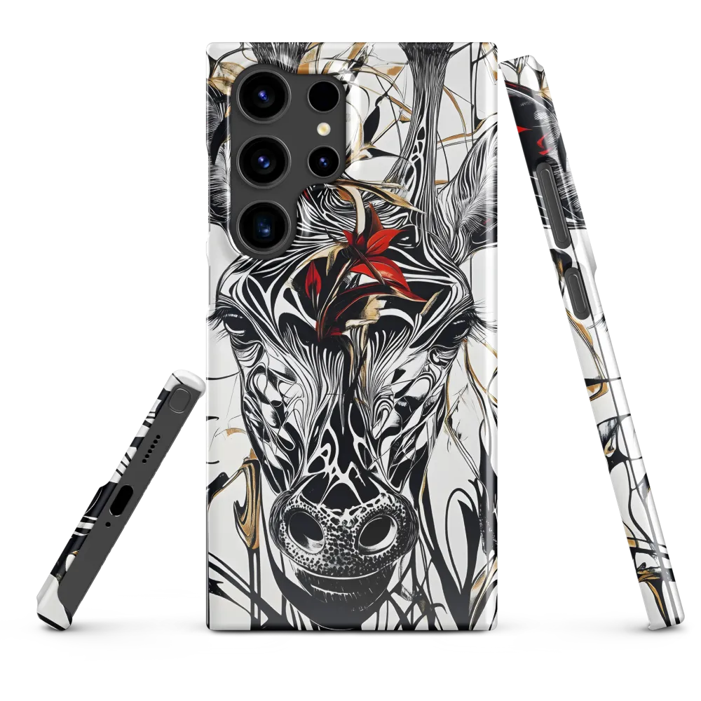 Floral Elegance: The Giraffe's Portrait